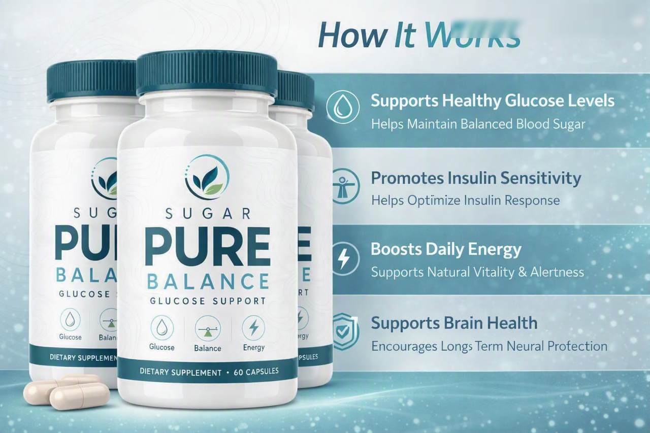How Sugar Pure Balance works — supports healthy glucose levels, boosts blood sugar balance, supports metabolic health, enhances metabolic vitality
